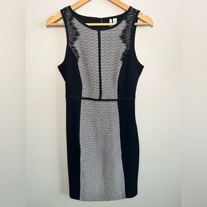 Elle Black and White Pencil Dress